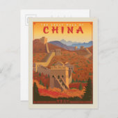 De Grote Muur van China Briefkaart (Voorkant / Achterkant)