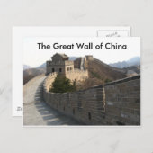 De Grote Muur van China Briefkaart (Voorkant / Achterkant)
