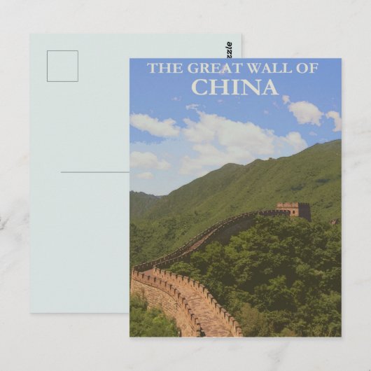 De Grote Muur van China Briefkaart (Voorkant / Achterkant)