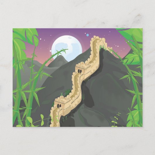 De Grote Muur van China Briefkaart (Voorkant)