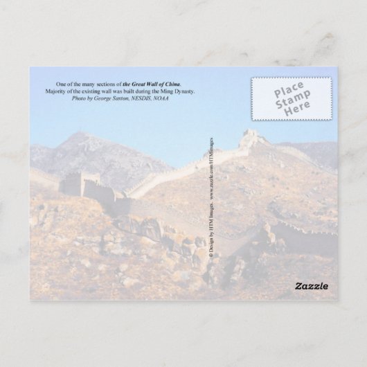 De Grote Muur van China Briefkaart (Achterkant)