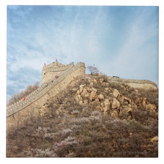 De grote muur van China buiten Beijing Tegeltje (Voorkant)