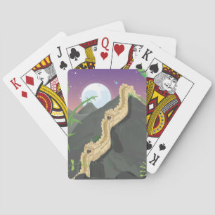 De Grote Muur van China cartoon Speelkaarten