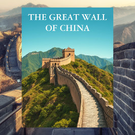 De Grote Muur van China Reis Vintage Briefkaart