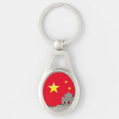 De Grote Muur van China Sleutelhanger (Voorkant)