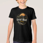 De Grote Muur van China Tri-Blend Shirt (Voorkant)