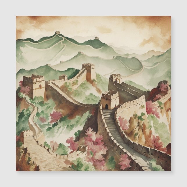 De grote muur van de  magnetische kaart van China (Voorkant)