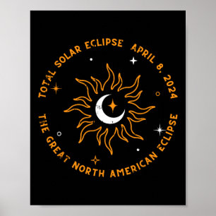 De grote Noord-Amerikaanse totale zonsverduisterin Poster
