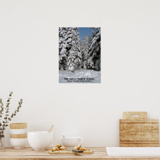 De Grote Noord-Bossen, waar de winter komt Poster (Keuken)
