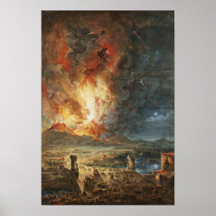 De grote onderbreking van Mt. Vesuvius Poster