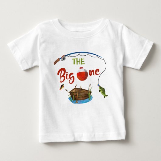 De grote one baby t-shirt Boy O-fish-ally ONE shir (Voorkant)