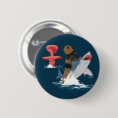 De Grote Ontsnapping - beer haaiencavalerie Ronde Button 5,7 Cm (Voorkant /achterkant)