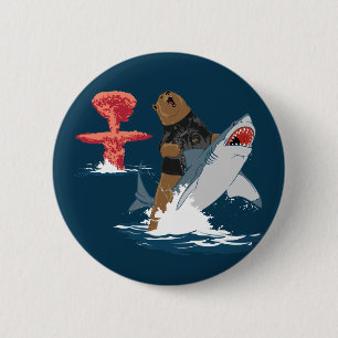 De Grote Ontsnapping - beer haaiencavalerie Ronde Button 5,7 Cm