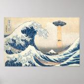 De grote ontvoering van Kanagawa Hokusai Remix Poster (Voorkant)