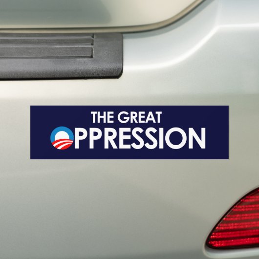 De grote Oppressie wit Bumpersticker (Op auto)
