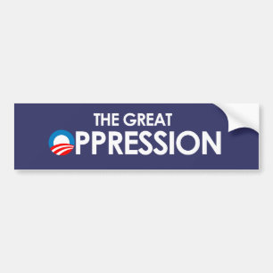 De grote Oppressie wit Bumpersticker