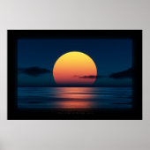 de grote oranje zon poster (Voorkant)