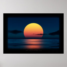 de grote oranje zon poster