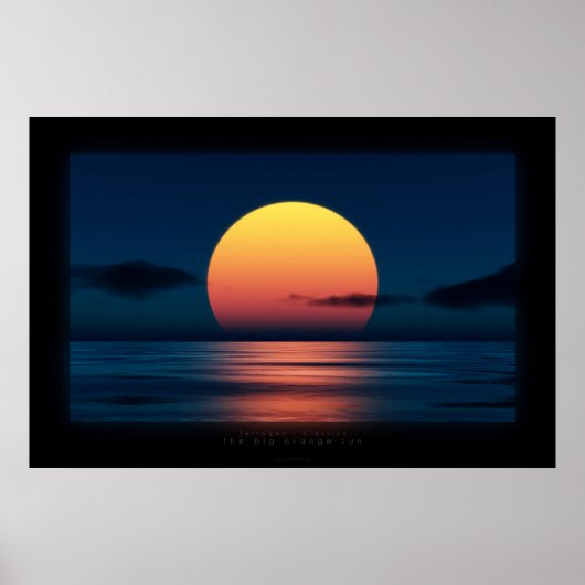 de grote oranje zon poster (Voorkant)