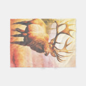 De grote oude stier-eland fleece deken (Voorkant (Horizontaal))