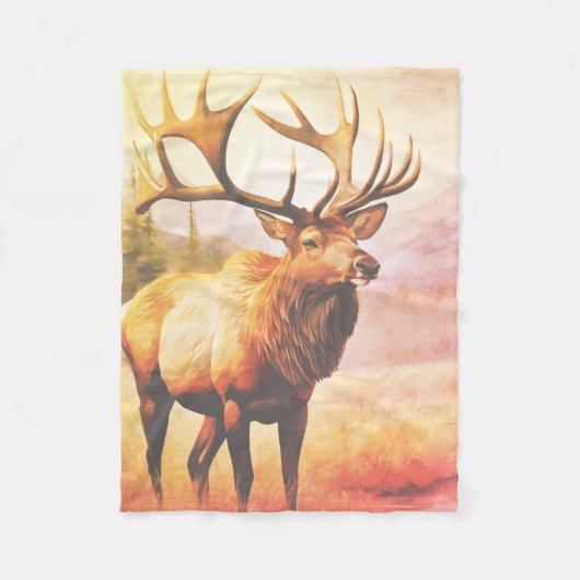 De grote oude stier-eland fleece deken (Voorkant)