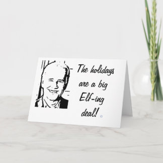 De Grote Overeenkomst Elfing van Joe Biden Feestdagen Kaart