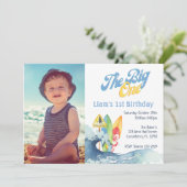 De grote overlevingsdag Baby eerste uitnodiging (Staand voorkant)