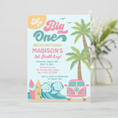 De grote overwinning overtreft Surf 1e verjaardag Kaart (Staand voorkant)