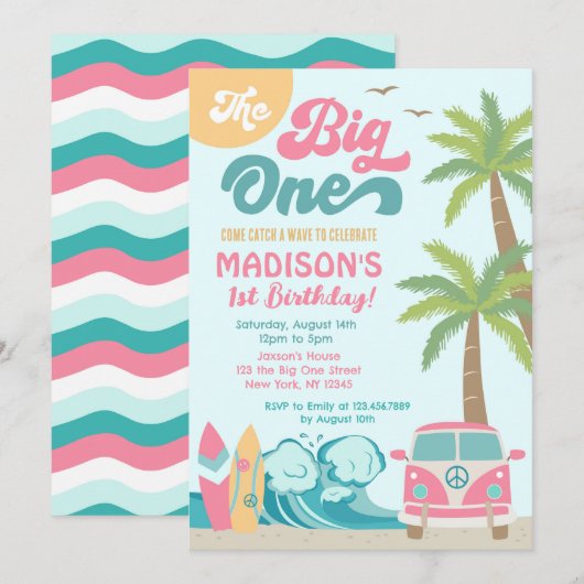 De grote overwinning overtreft Surf 1e verjaardag Kaart (Voorkant / Achterkant)