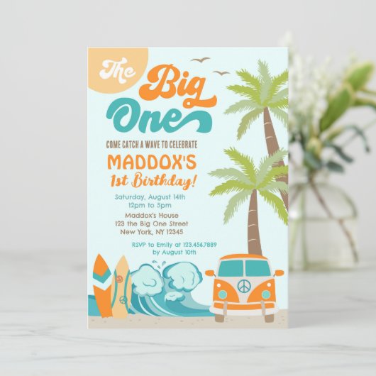 De grote overwinning overtreft Surf 1e verjaardag  Kaart (Staand voorkant)