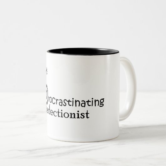 De grote P Tweekleurige Koffiemok (Voorkant rechts)