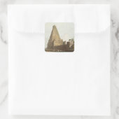 De Grote Pagoda, Tanjore, bord XXIV uit 'Orient' Vierkante Sticker (Tas)