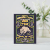 De grote Pawnee Bill Shows,  Circus Poster Briefkaart (Staand voorkant)