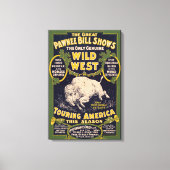 De grote Pawnee Bill Shows,  Circus Poster Canvas Afdruk (Voorkant)
