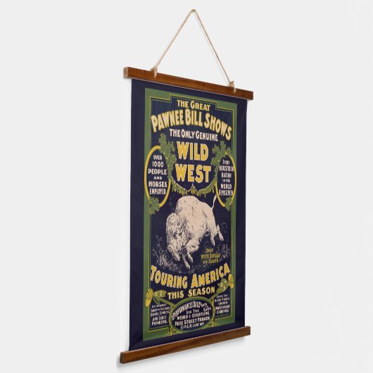 De grote Pawnee Bill Shows,  Circus Poster Hangend Wandkleed (Gebogen)