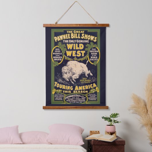 De grote Pawnee Bill Shows,  Circus Poster Hangend Wandkleed (Slaapkamer)