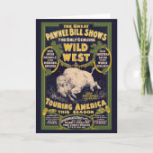 De grote Pawnee Bill Shows,  Circus Poster Kaart (Voorkant)