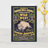 De grote Pawnee Bill Shows,  Circus Poster Kaart (Gele Bloem)