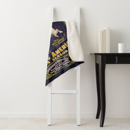 De grote Pawnee Bill Shows,  Circus Poster Sherpa Deken (In situ)