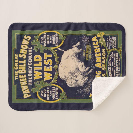 De grote Pawnee Bill Shows,  Circus Poster Sherpa Deken (Voorkant (horizontaal))