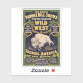 De grote Pawnee Bill Shows, Circus Poster Sticker (Vel)