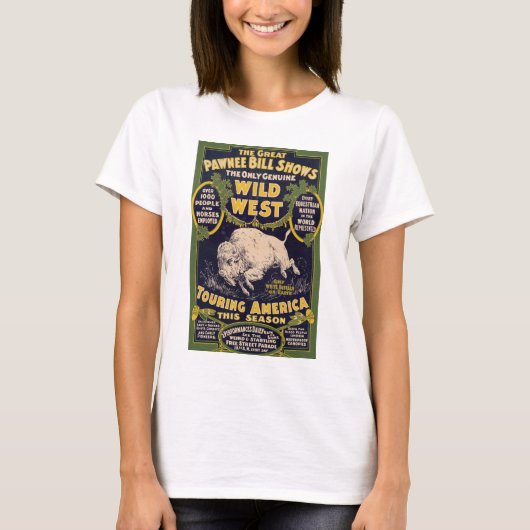 De grote Pawnee Bill Shows,  Circus Poster T-shirt (Voorkant)