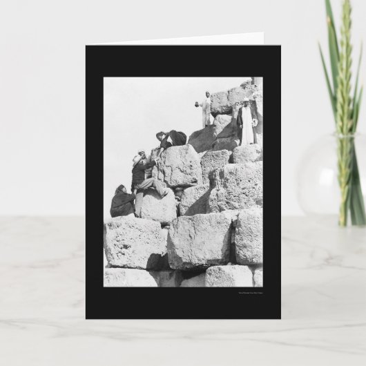 De Grote Piramide in Egypte 1870 Kaart (Voorkant)