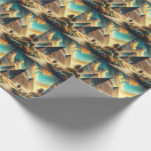 De grote piramides van Gizeh Egypte reizen Cadeaupapier (Hoek)