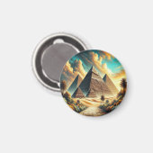 De grote piramides van Gizeh Egypte reizen Magneet (Voorkant / Achterkant)