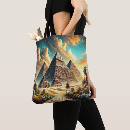 De grote piramides van Gizeh Egypte reizen Tote Bag (Dichtbij)