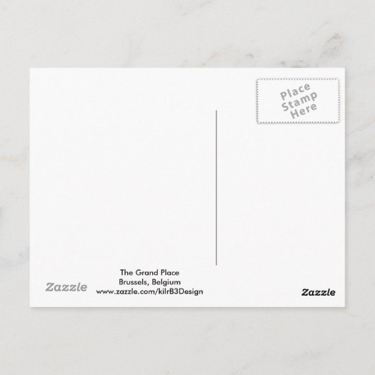 De Grote Plaats - Brussel, België Briefkaart (Achterkant)