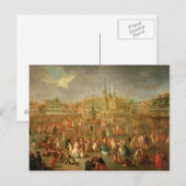 De Grote Plaats tijdens Mardi Gras, Cambrai, 1765 Briefkaart (Voorkant / Achterkant)