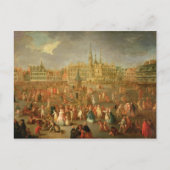 De Grote Plaats tijdens Mardi Gras, Cambrai, 1765 Briefkaart (Voorkant)