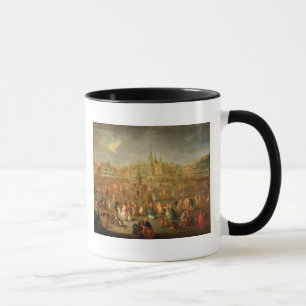 De Grote Plaats tijdens Mardi Gras, Cambrai, 1765 Mok